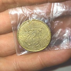 Gold Coin with Stars Design 1999 10-cent euro coin mint condition